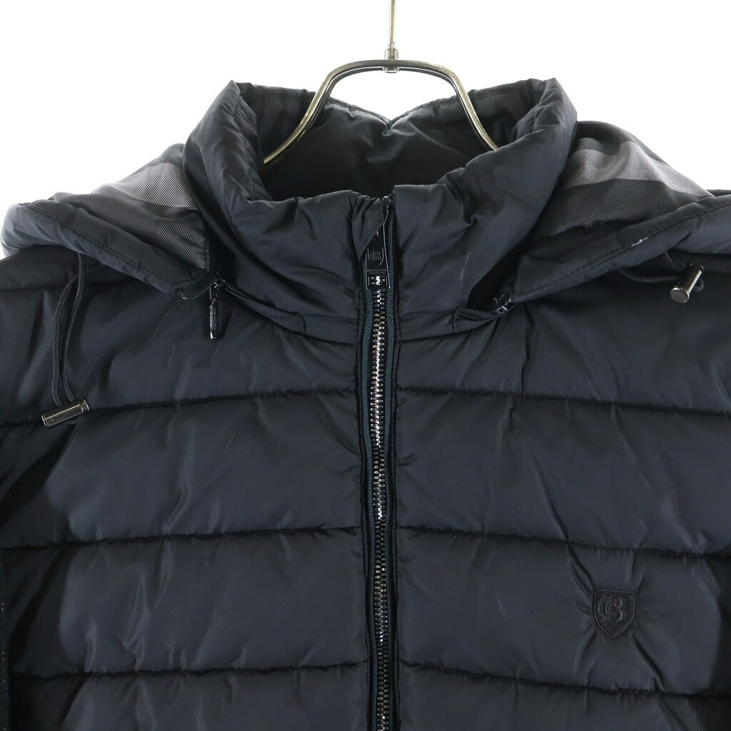 BLACK LABEL CRESTBRIDGE(ブラックレーベルクレストブリッジ) フーディー ナイロン ニットダウンベスト ブラック 51N21-820-09