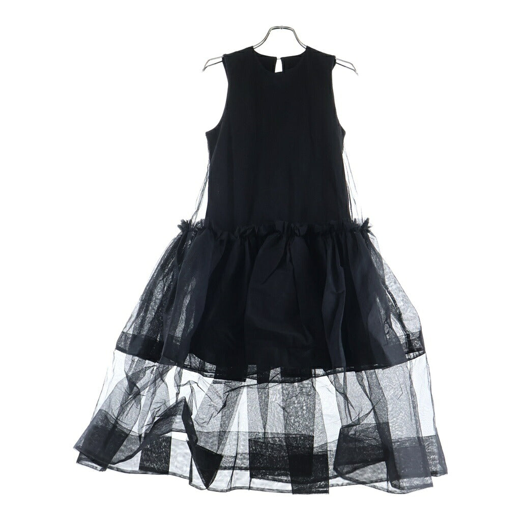 NO BRAND(ノーブランド) CYGNE【シーニョ】 チュール ロング ワンピース ドレス レディース ブラック CY2411-06-013