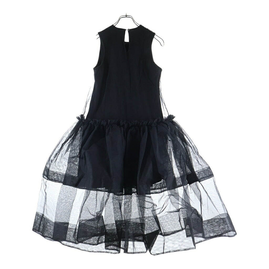 NO BRAND(ノーブランド) CYGNE【シーニョ】 チュール ロング ワンピース ドレス レディース ブラック CY2411-06-013