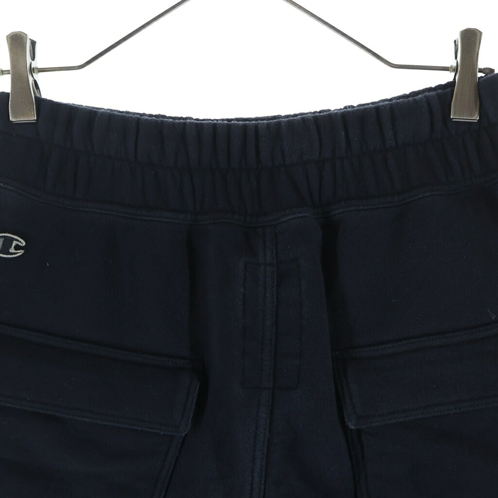 Rick Owens(リックオウエンス) 23SS ×Champion Beveled Pods チャンピオン スウェットショーツ ブラック CM01E1688-CHFE