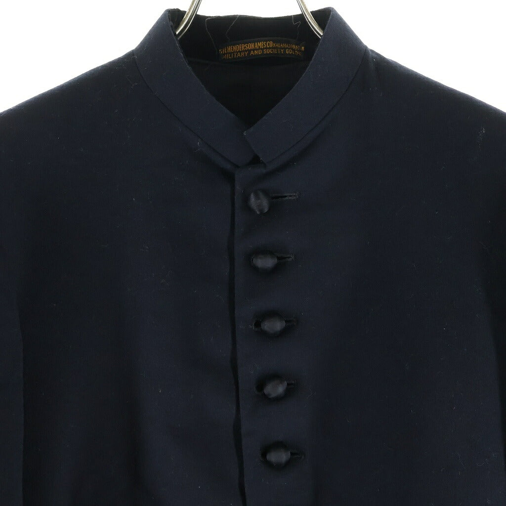 NO BRAND(ノーブランド) 【THE HENDERSONAMES CO.】 ヘンダーソン・エイムズ ボタンフライ ロングコート ブラック