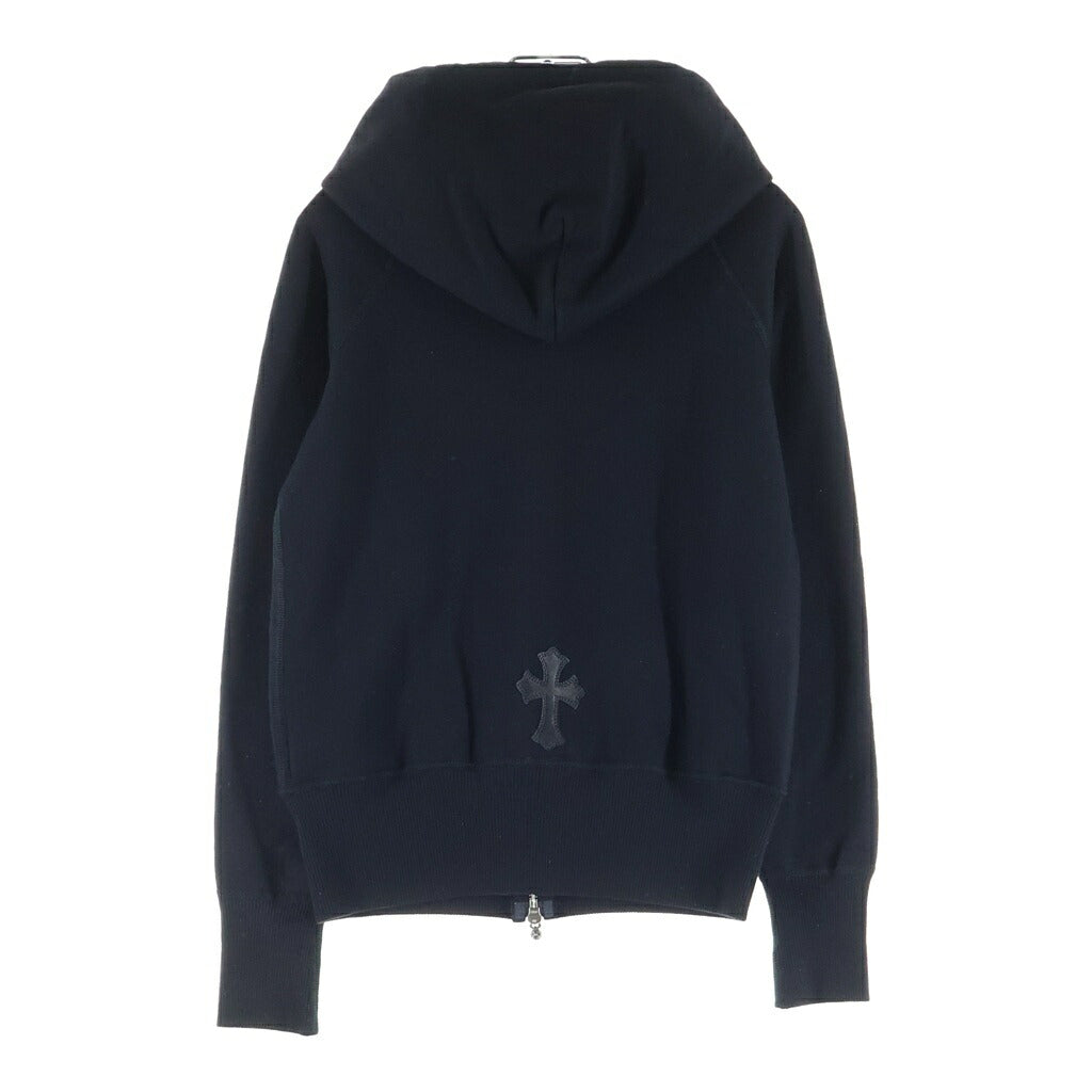 CHROME HEARTS(クロムハーツ) クロスパッチ ダブルジップアップ フーディーパーカー ブラック
