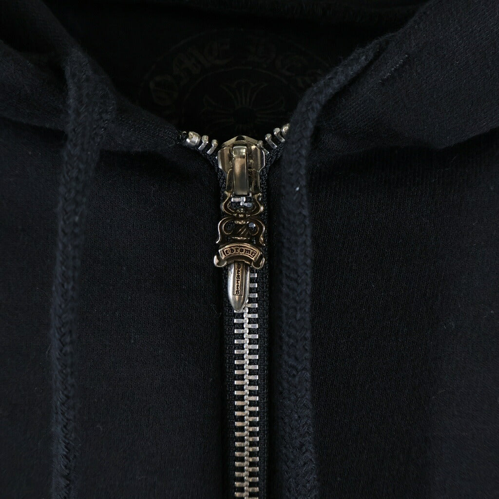 CHROME HEARTS(クロムハーツ) クロスパッチ ダブルジップアップ フーディーパーカー ブラック