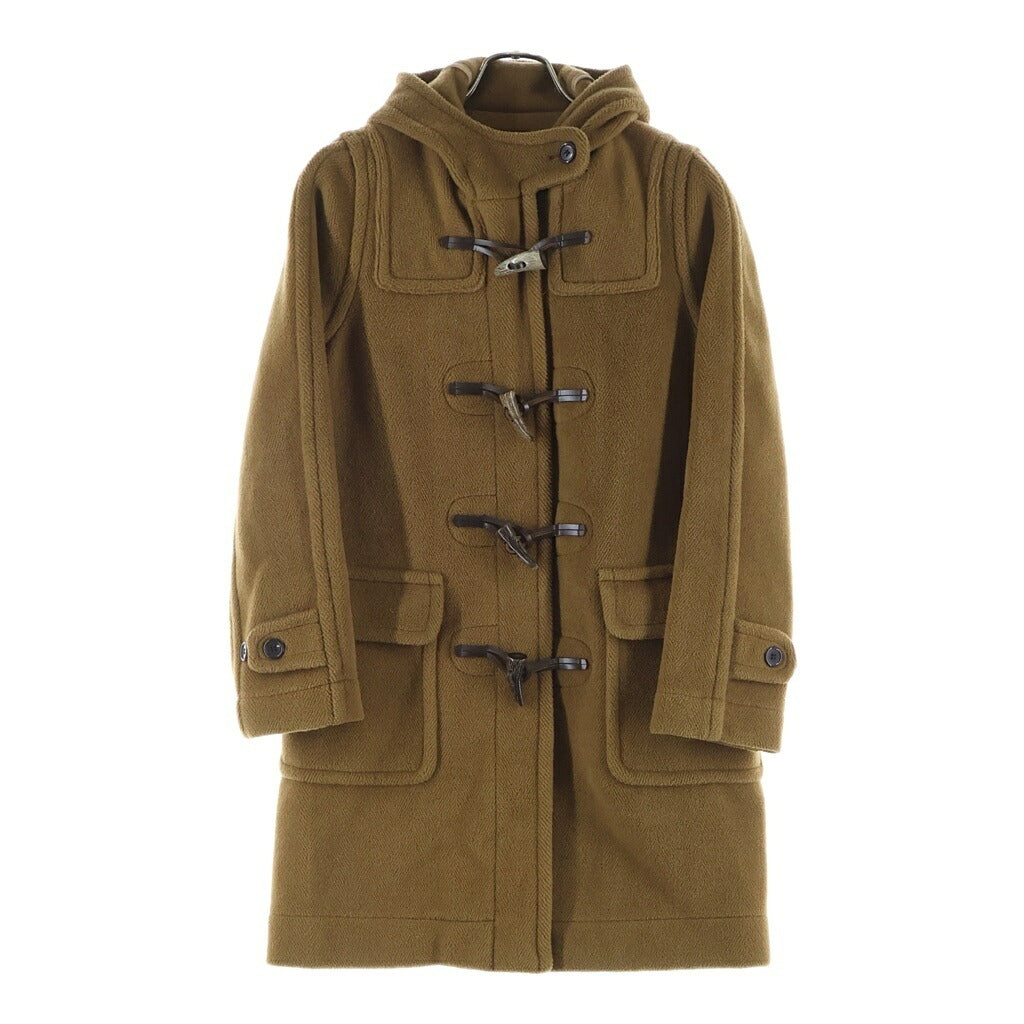 NO BRAND(ノーブランド) 【INVERTERE】 インバーディア ウール フーディー ダッフルロングコート イングランド製 ブラウン 14-020-410-0094-3-0