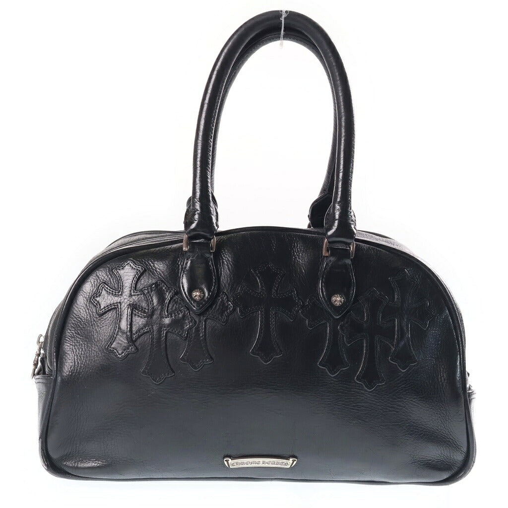 CHROME HEARTS(クロムハーツ) GYM SM ジムバッグ 現行型CHチャーム付きスモールレザーハンドバッグ ブラック