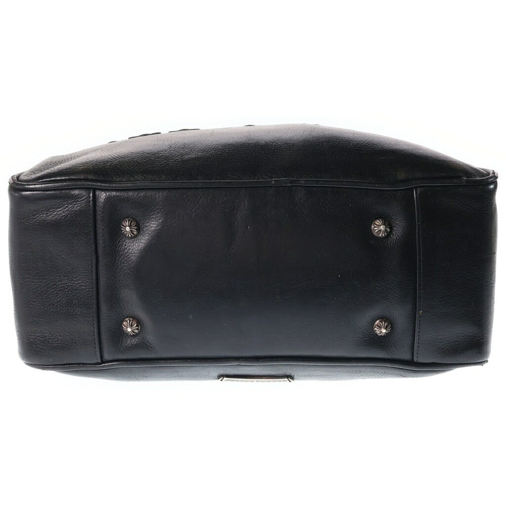 CHROME HEARTS(クロムハーツ) GYM SM ジムバッグ 現行型CHチャーム付きスモールレザーハンドバッグ ブラック