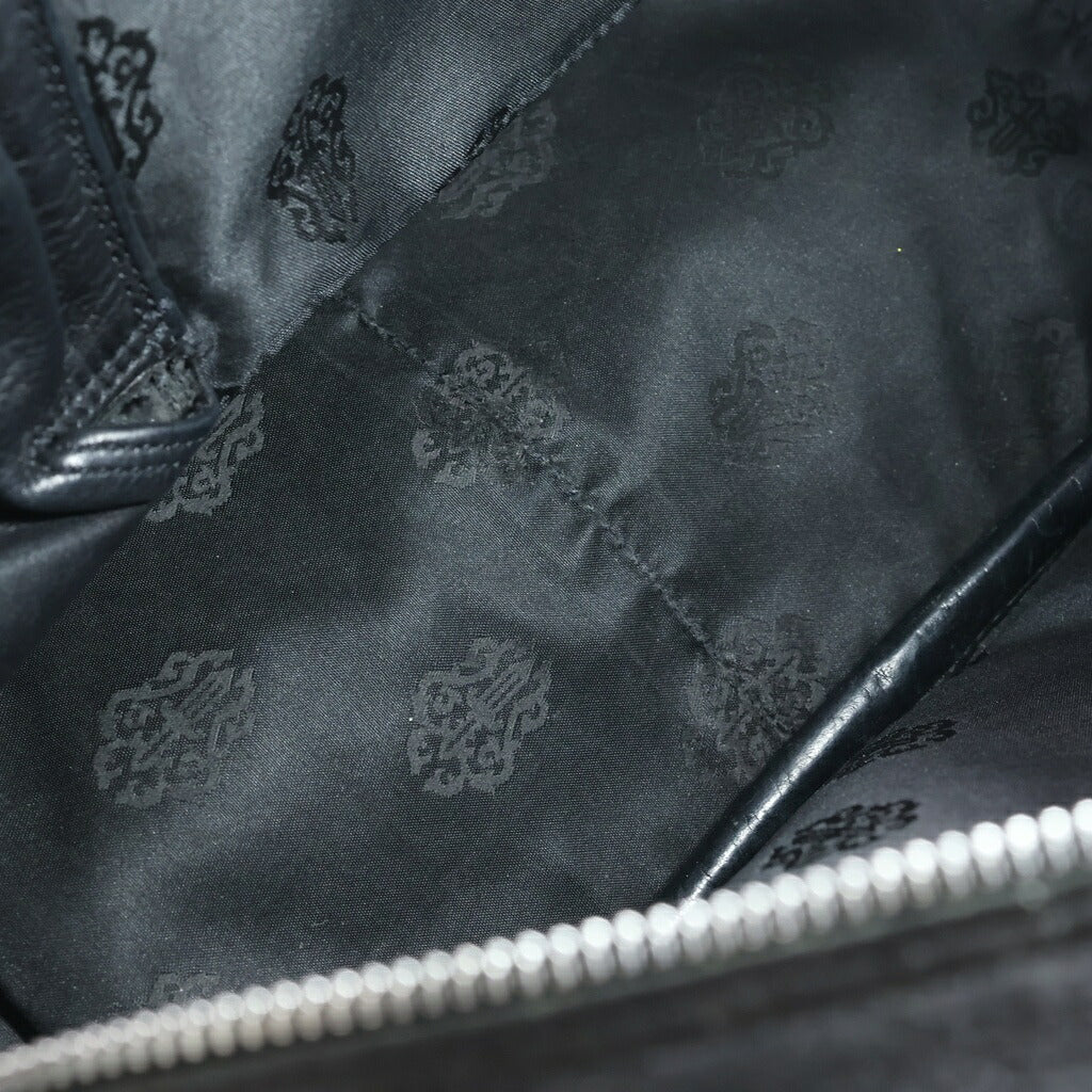 CHROME HEARTS(クロムハーツ) GYM SM ジムバッグ 現行型CHチャーム付きスモールレザーハンドバッグ ブラック