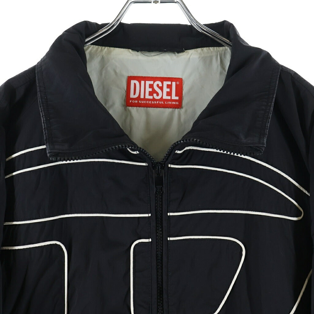 DIESEL(ディーゼル) J-VATEL ロゴナイロンジャケット ブラック 0AKAD A12601 OAKAD
