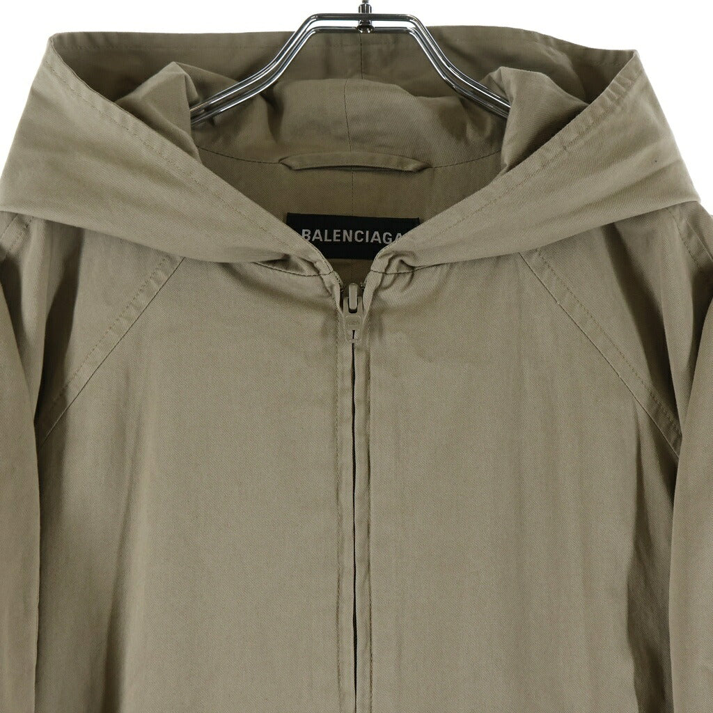 BALENCIAGA(バレンシアガ) フード付き ジップアップ ロングコート ベージュ 602023 TBP01