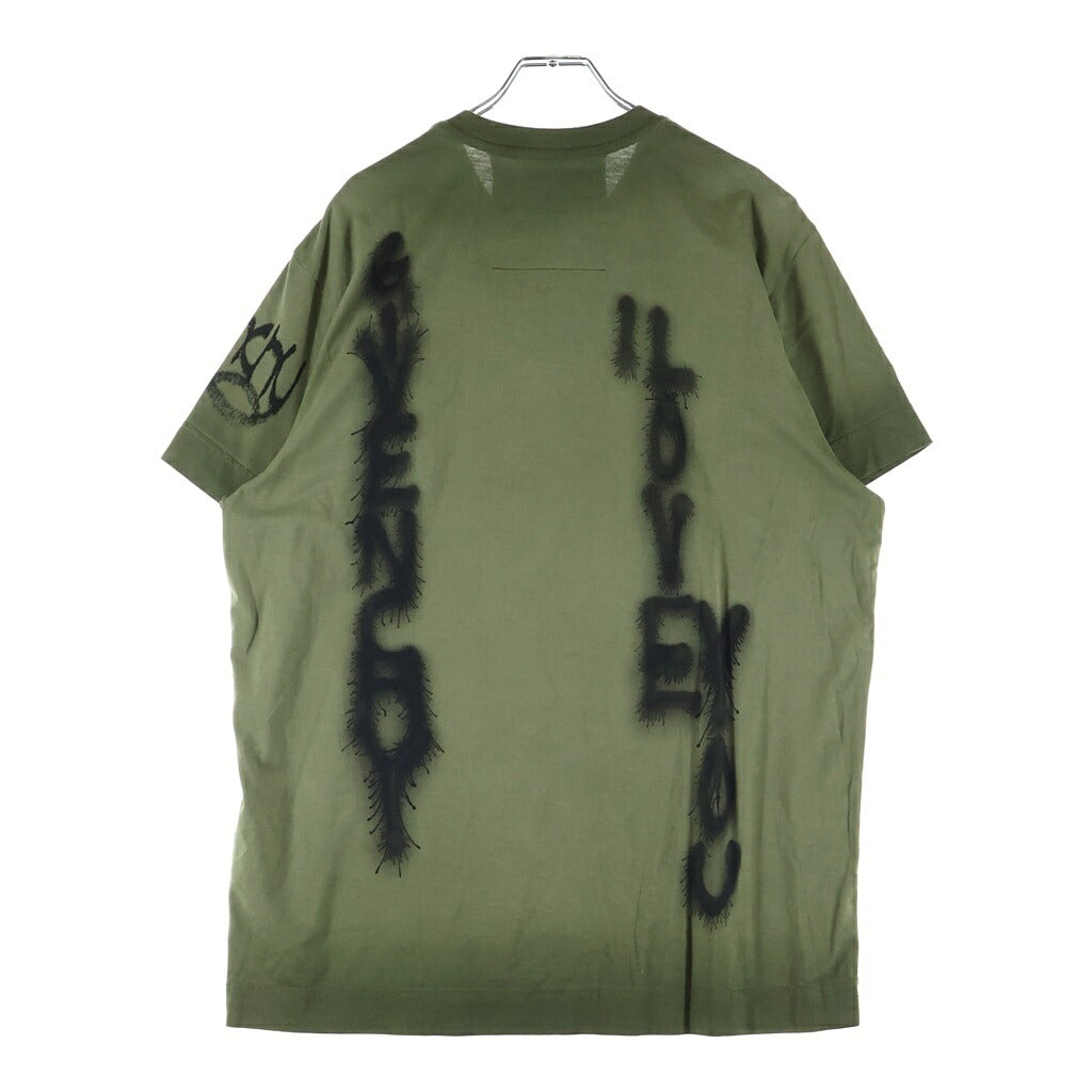 GIVENCHY(ジバンシィ) 両面プリント クルーネック半袖Tシャツ カットソー カーキ BM716N3YGX