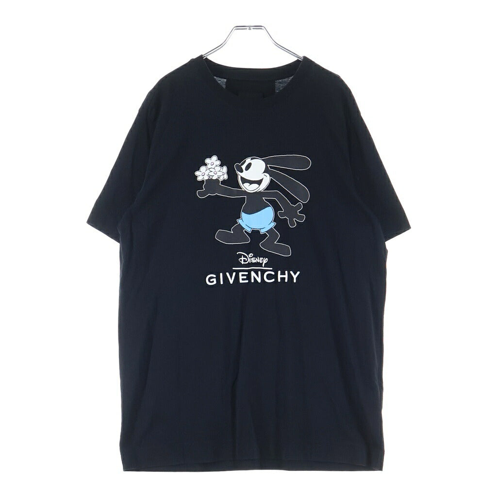 GIVENCHY(ジバンシィ) ×Disney Oswald Flowers オズワルド フラワー クルーネック半袖Tシャツ カットソー ブラック BW709Y3YB2