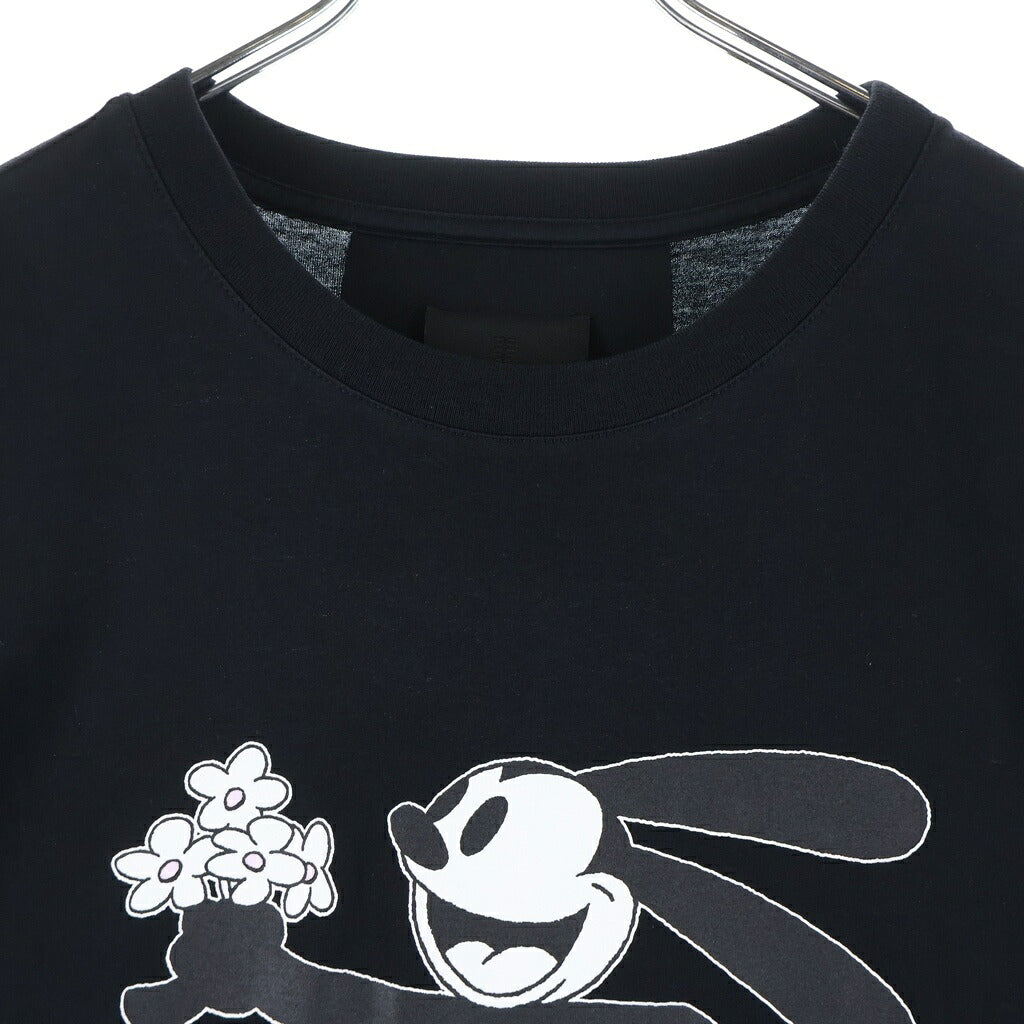 GIVENCHY(ジバンシィ) ×Disney Oswald Flowers オズワルド フラワー クルーネック半袖Tシャツ カットソー ブラック BW709Y3YB2