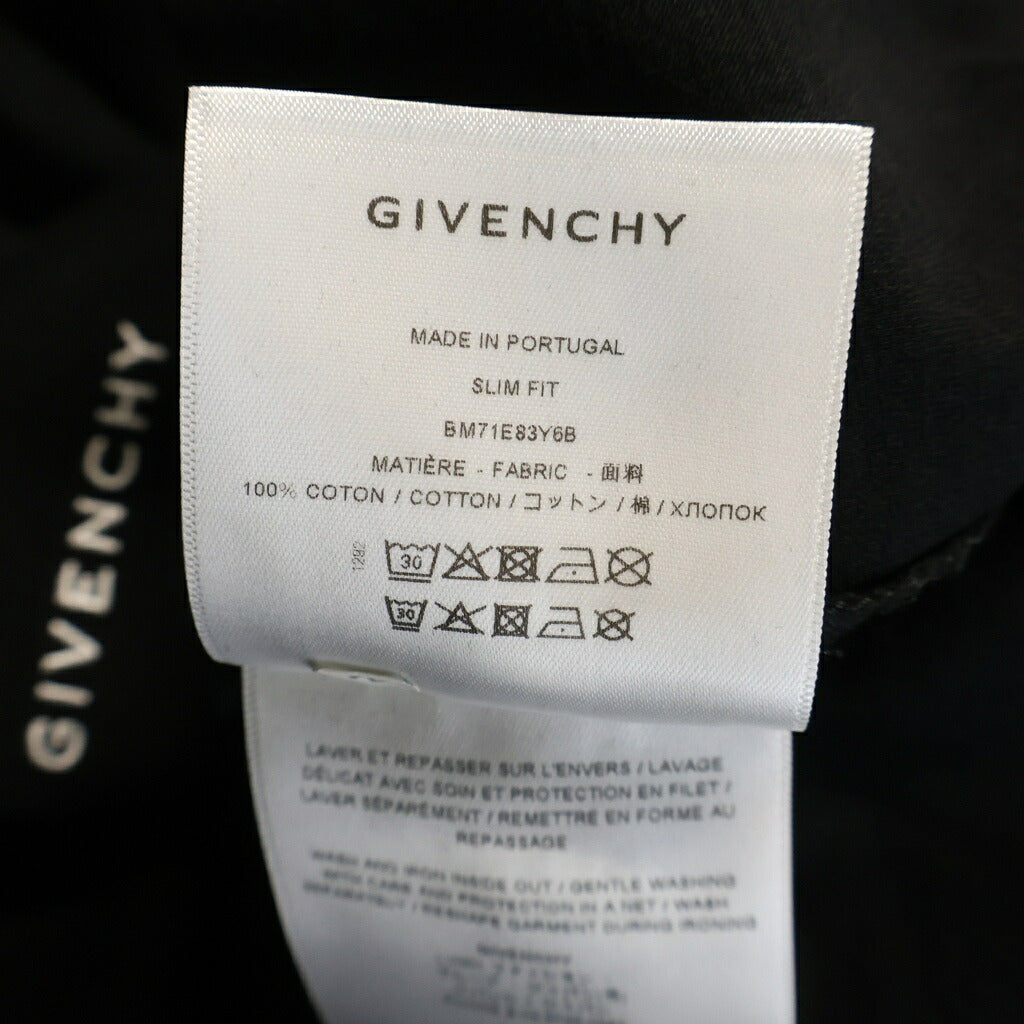 GIVENCHY(ジバンシィ) ×Disney 101Dalmatians 101ダルメシアンバックプリント フロントロゴ刺繍 クルーネック半袖Tシャツ カットソー ブラック BM71E83Y6B