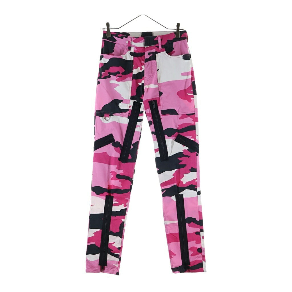 GIVENCHY(ジバンシィ) Camo Print カモプリント ジップトラウザーズ カーゴパンツ ピンク BM519X5Y70