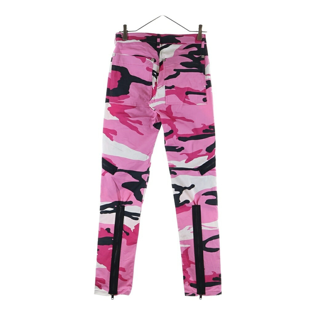 GIVENCHY(ジバンシィ) Camo Print カモプリント ジップトラウザーズ カーゴパンツ ピンク BM519X5Y70