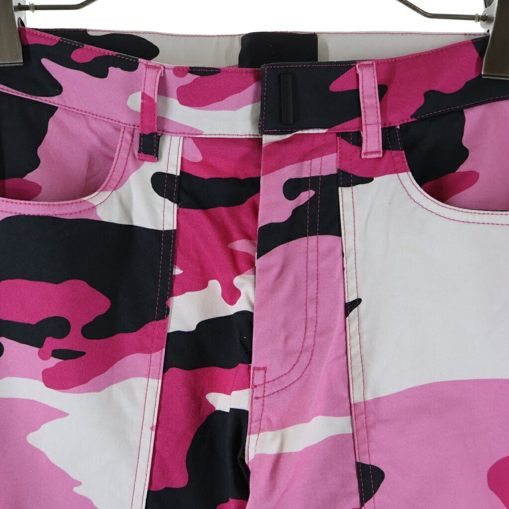 GIVENCHY(ジバンシィ) Camo Print カモプリント ジップトラウザーズ カーゴパンツ ピンク BM519X5Y70