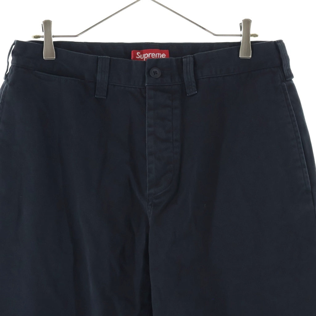 SUPREME(シュプリーム) 26SS Chino Pant ロゴ刺繍 ワーク チノパンツ ブラック
