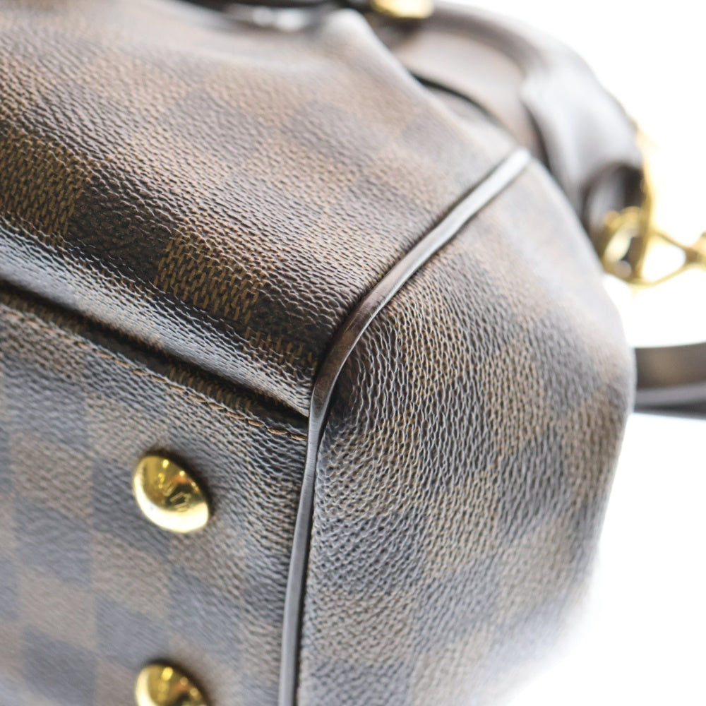 LOUIS VUITTON(ルイヴィトン) ダミエ トレヴィPM ハンドバッグ ショルダーバッグ ブラウン レザー×PVC N51997 ゴールド金具 レディース