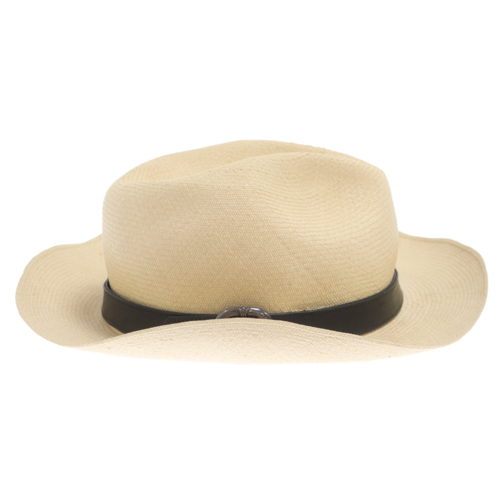CHROME HEARTS(クロムハーツ) STRAW HAT クラシックオーバルクロス付き ストローハット 麦わら帽子