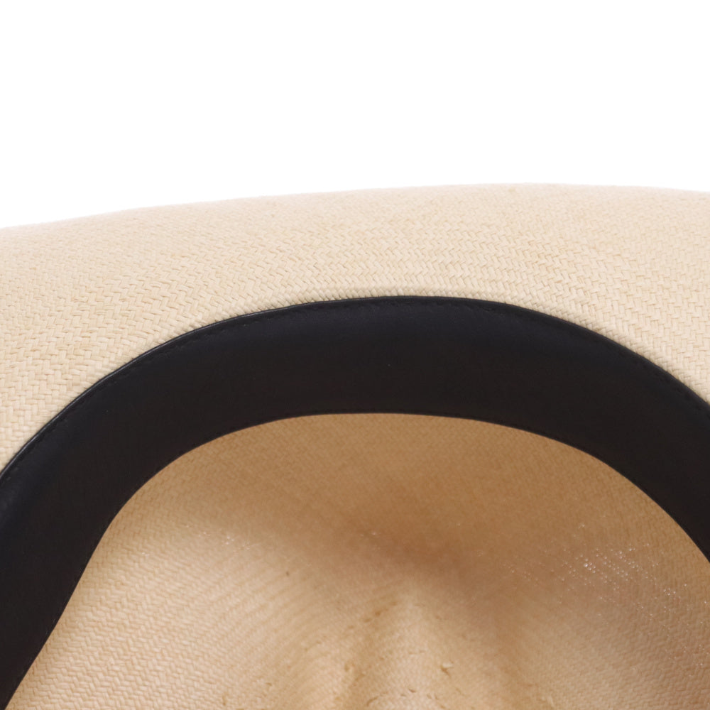CHROME HEARTS(クロムハーツ) STRAW HAT クラシックオーバルクロス付き ストローハット 麦わら帽子