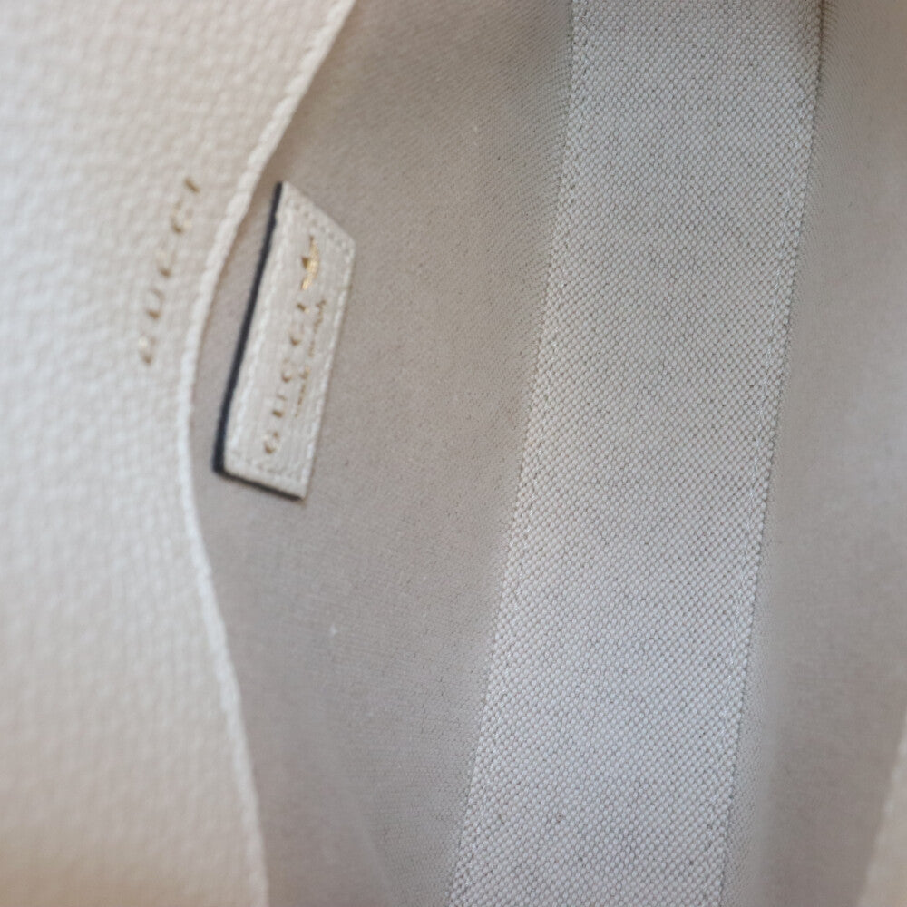 GUCCI(グッチ) ×adidas アディダス ロゴ ホースビット レザーショルダーバッグ ホワイト/ブラック 658574