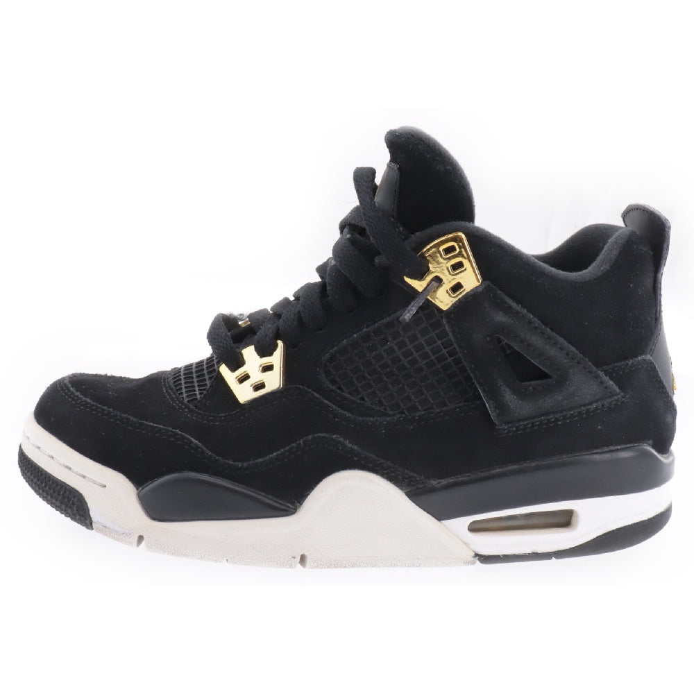NIKE(ナイキ) AIR JORDAN 4 RETRO ROYALTY GS 408452-032 エアジョーダン4 レトロ ロイヤルティローカットスニーカー シューズ ブラック/ゴールド US4/23cm