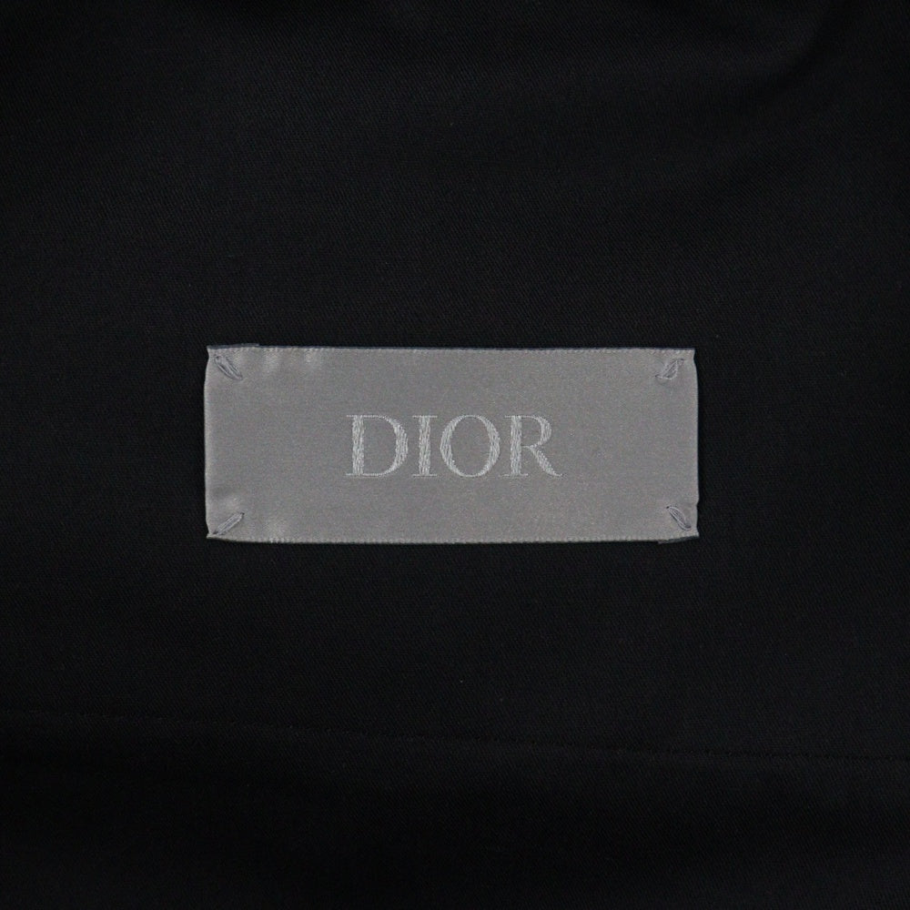 DIOR(ディオール) マイクロ ハウンドトゥース ウールキャンバス トラックパンツ グレー 113C122A4995