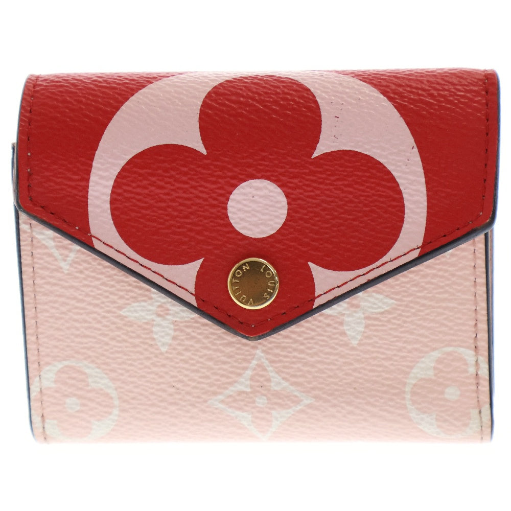 LOUIS VUITTON(ルイヴィトン) ポルトフォイユゾエ ジャイアントモノグラム 三つ折り財布 ルージュ M67641