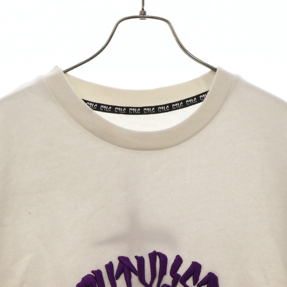 cvtvlist(カタリスト) フロントロゴ刺繍 半袖 スウェットTシャツ ホワイト 2301050301