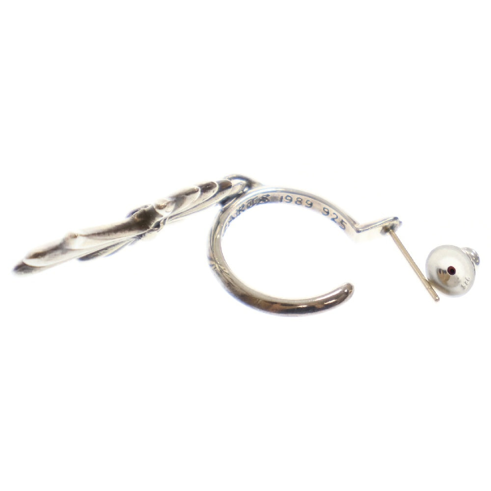 CHROME HEARTS(クロムハーツ) TINY CH CROSS タイニーCHクロスフープ シルバーピアス シルバー