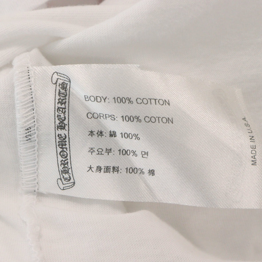 CHROME HEARTS(クロムハーツ) Aoyama L/S Tee 青山限定 ロゴプリント 長袖Tシャツ カットソー ホワイト/オレンジ