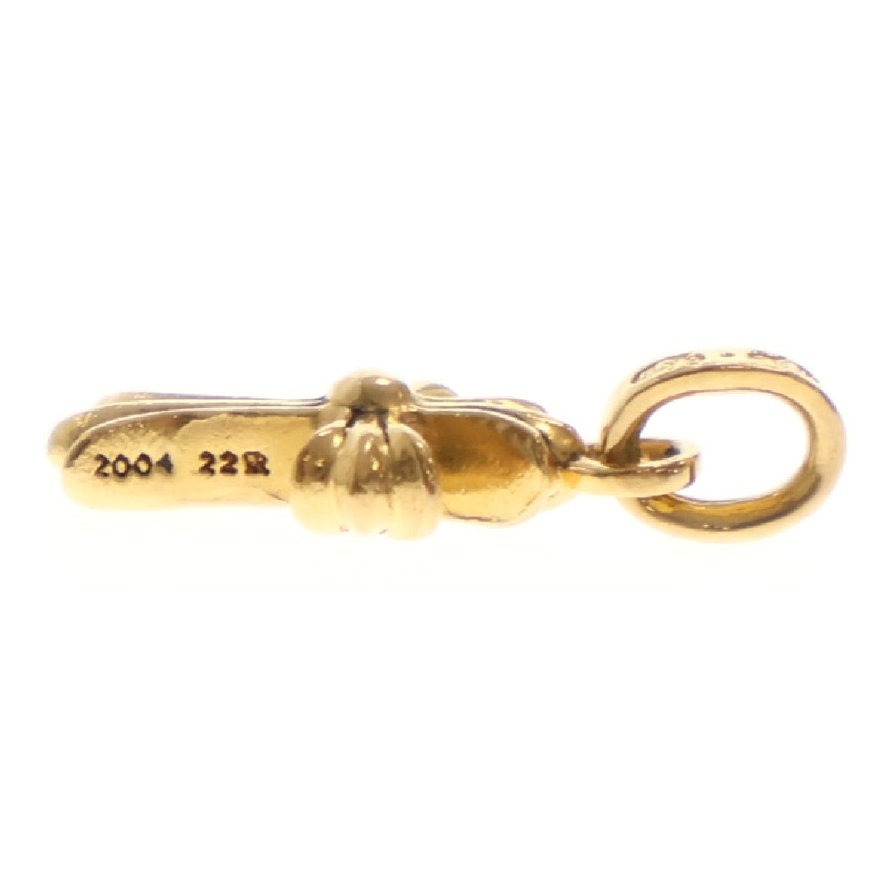 CHROME HEARTS(クロムハーツ) 22K CRS BBYFAT P DMND ベイビーファット PAVEダイヤ チャーム ゴールドネックレストップ