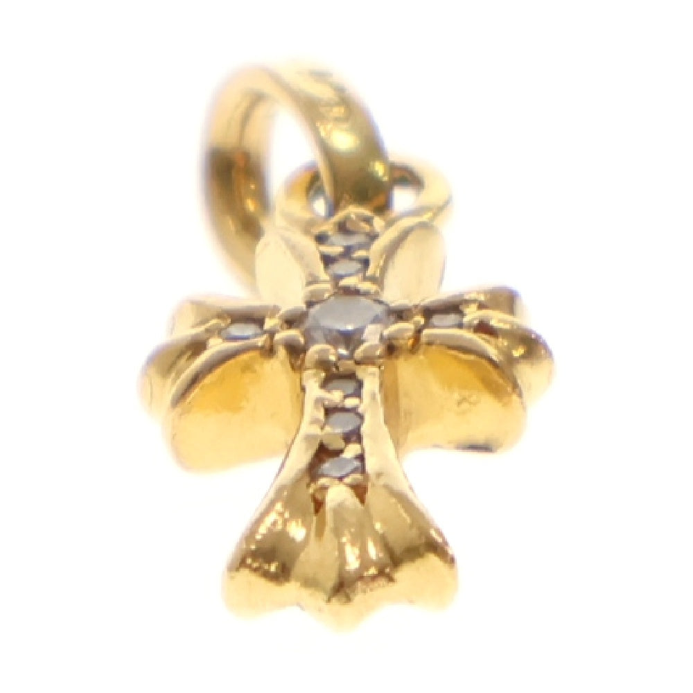 CHROME HEARTS(クロムハーツ) 22K CRS BBYFAT P DMND ベイビーファット PAVEダイヤ チャーム ゴールドネックレストップ