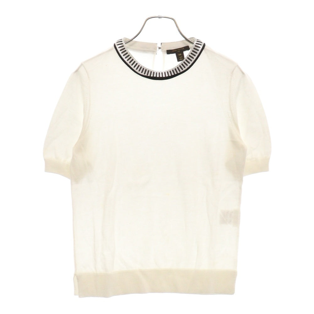 LOUIS VUITTON(ルイヴィトン) ニット半袖Tシャツ F9KS220MI ホワイト レディース