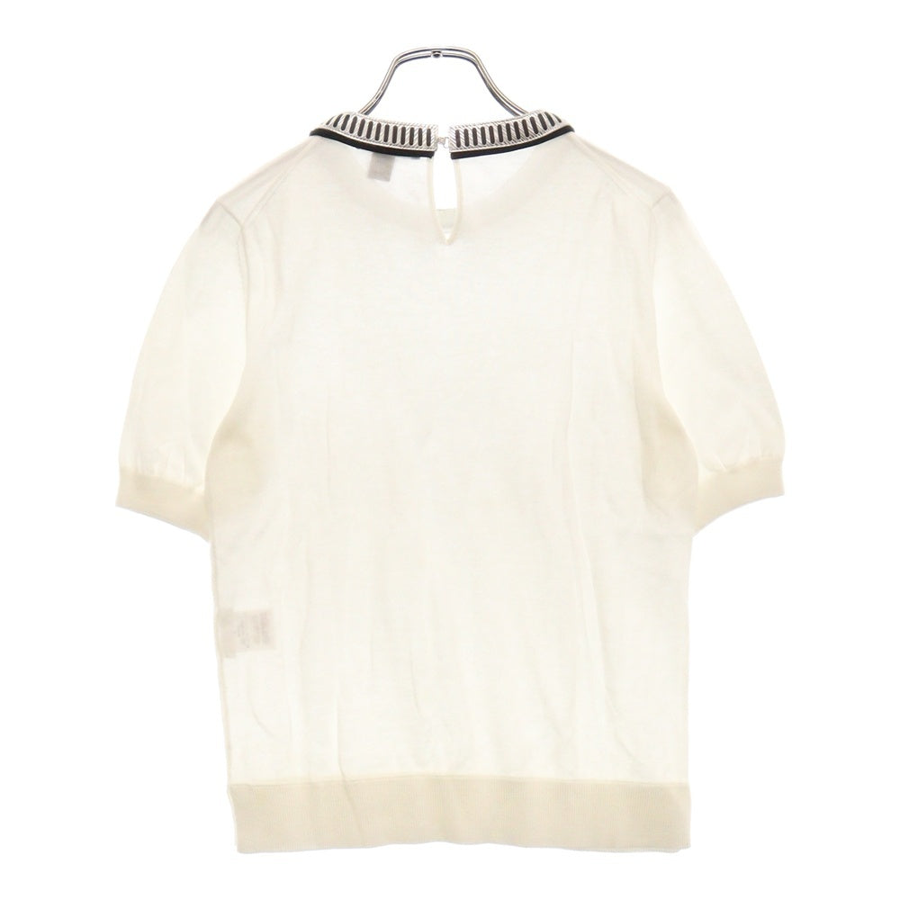 LOUIS VUITTON(ルイヴィトン) ニット半袖Tシャツ F9KS220MI ホワイト レディース