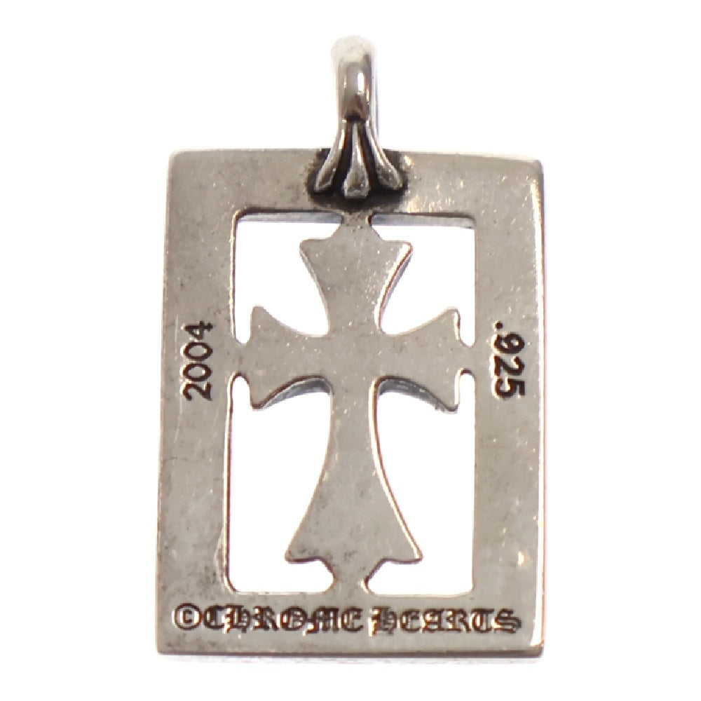 CHROME HEARTS(クロムハーツ) FRMD OPN BBYFAT A SAP フレームドオープン アフター ピンクサファイア シルバーネックレストップ シルバー/ピンク