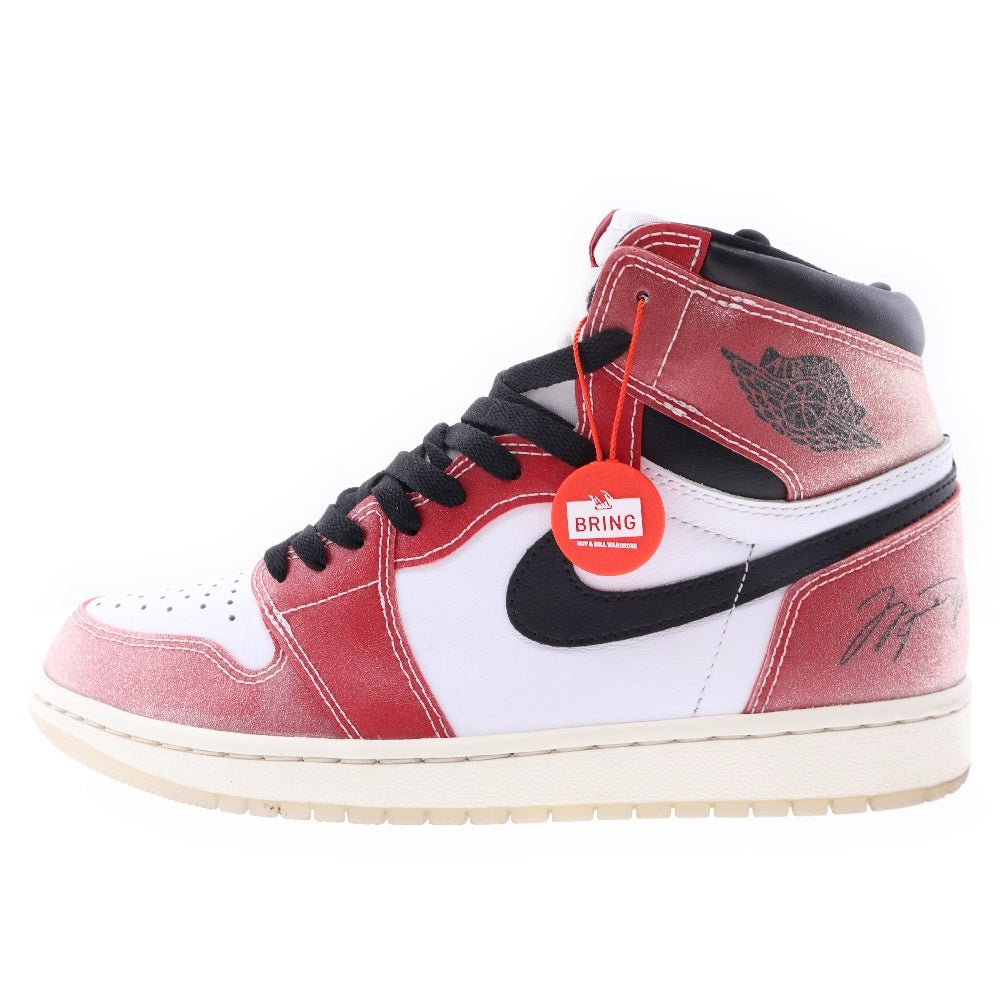 NIKE(ナイキ) ×Trophy Room AIR JORDAN 1 RETRO HIGH OG SP DA2728-100 トロフィールーム エアジョーダン シカゴ ハイカットスニーカー レッド/ホワイト US10/28cm
