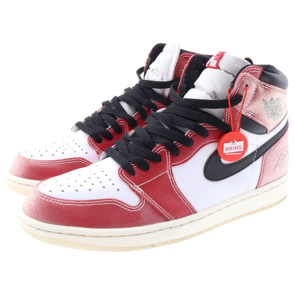 NIKE(ナイキ) ×Trophy Room AIR JORDAN 1 RETRO HIGH OG SP DA2728-100 トロフィールーム エアジョーダン シカゴ ハイカットスニーカー レッド/ホワイト US10/28cm