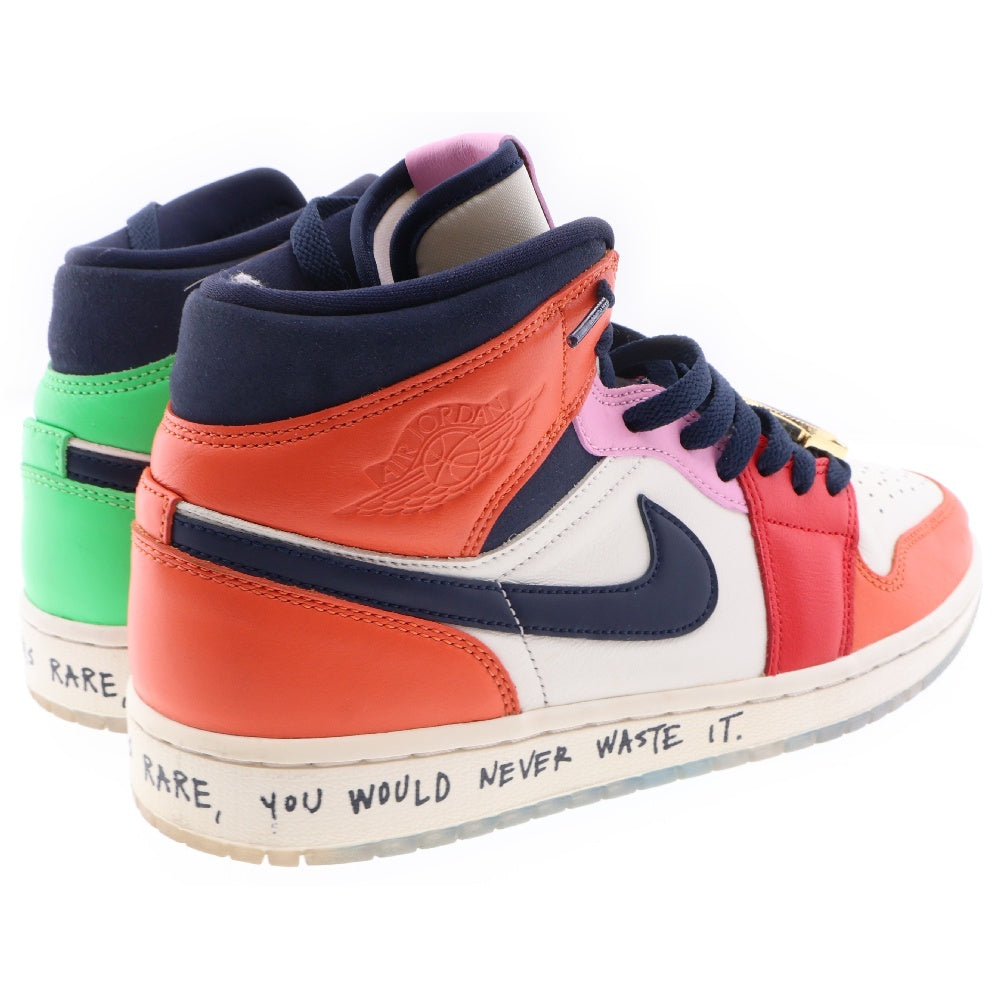 NIKE(ナイキ) ×MELODY EHSANI WOMEN'S AIR JORDAN 1 MID GREEN CQ7629-100 メロディーエサニ ウィメンズエアジョーダン1 ミッドカットスニーカー US11/28cm マルチ