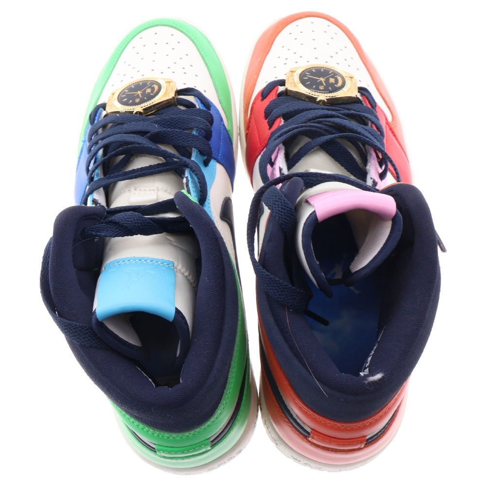 NIKE(ナイキ) ×MELODY EHSANI WOMEN'S AIR JORDAN 1 MID GREEN CQ7629-100 メロディーエサニ ウィメンズエアジョーダン1 ミッドカットスニーカー US11/28cm マルチ