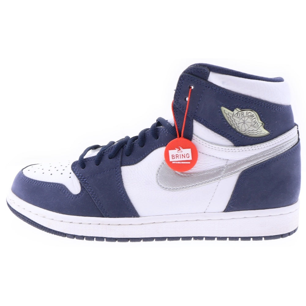 NIKE(ナイキ) AIR JORDAN 1 HIGH OG CO.JP 2020 エアジョーダン ハイカットスニーカー ホワイト/ネイビー US10/28cm DC1788-100