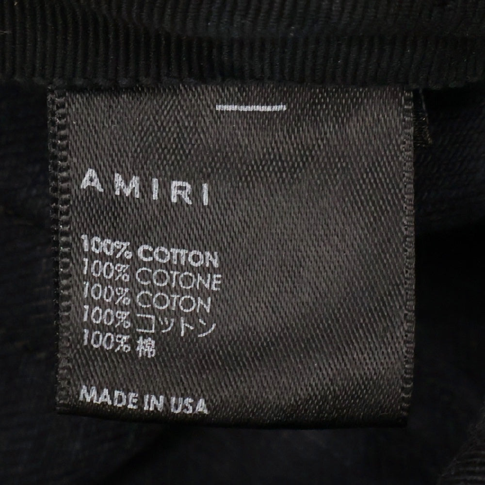 AMIRI(アミリ) 24AW RELEASED HEM STRAIGHT JEAN 裾ダメージ加工デニムパンツ ブラック