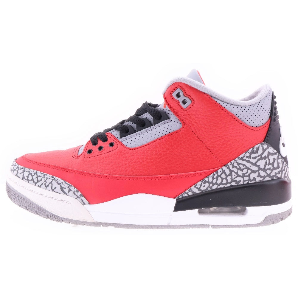 NIKE(ナイキ) AIR JORDAN 3 RETRO SE UNITE FIRE RED エアジョーダン3 ユナイトファイアレッド ミッドカットスニーカー レッド US9.5/27.5cm CK5692-600