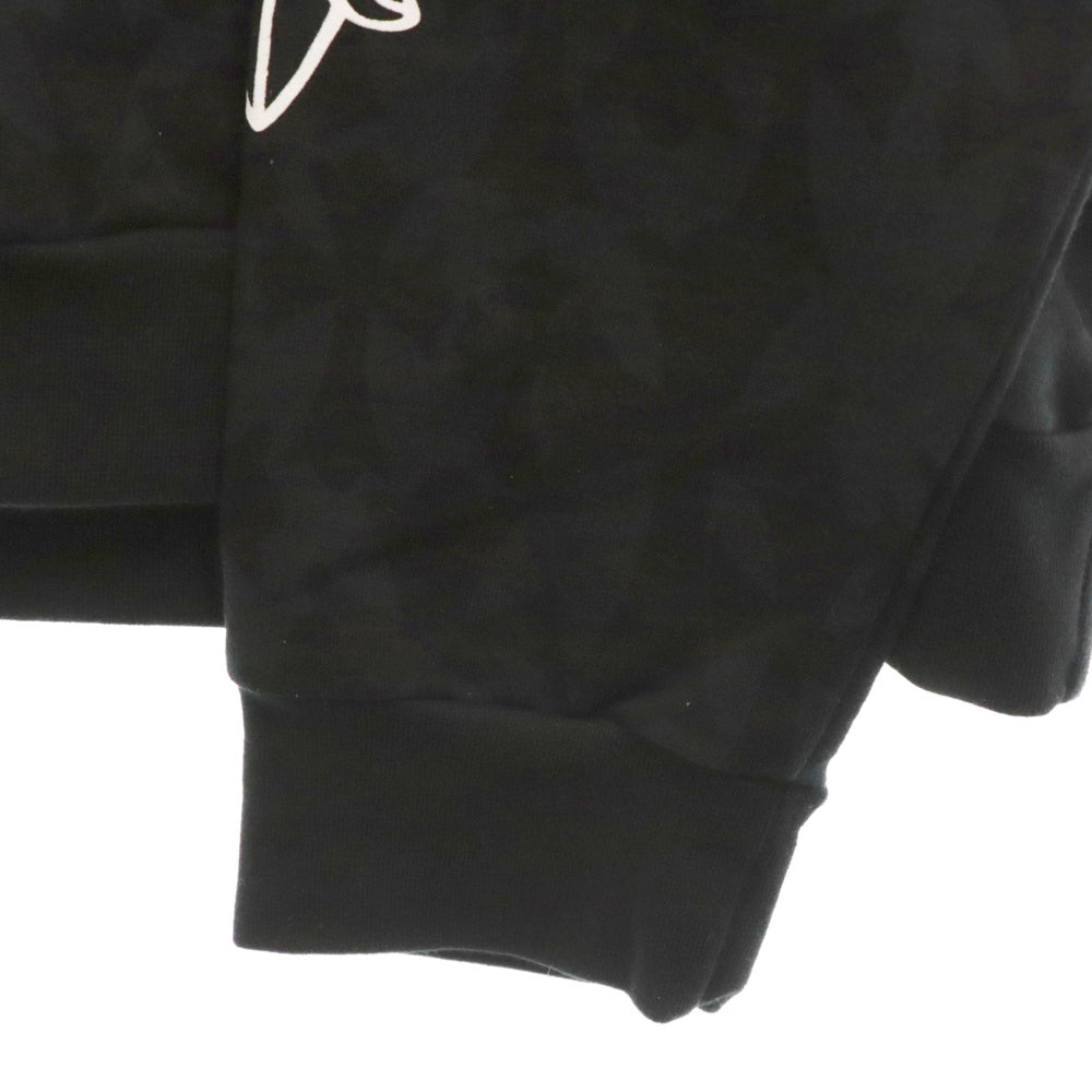 CHROME HEARTS(クロムハーツ) SWTSHRT PLVR セメタリークロス総柄プリント プルオーバーパーカー ブラック