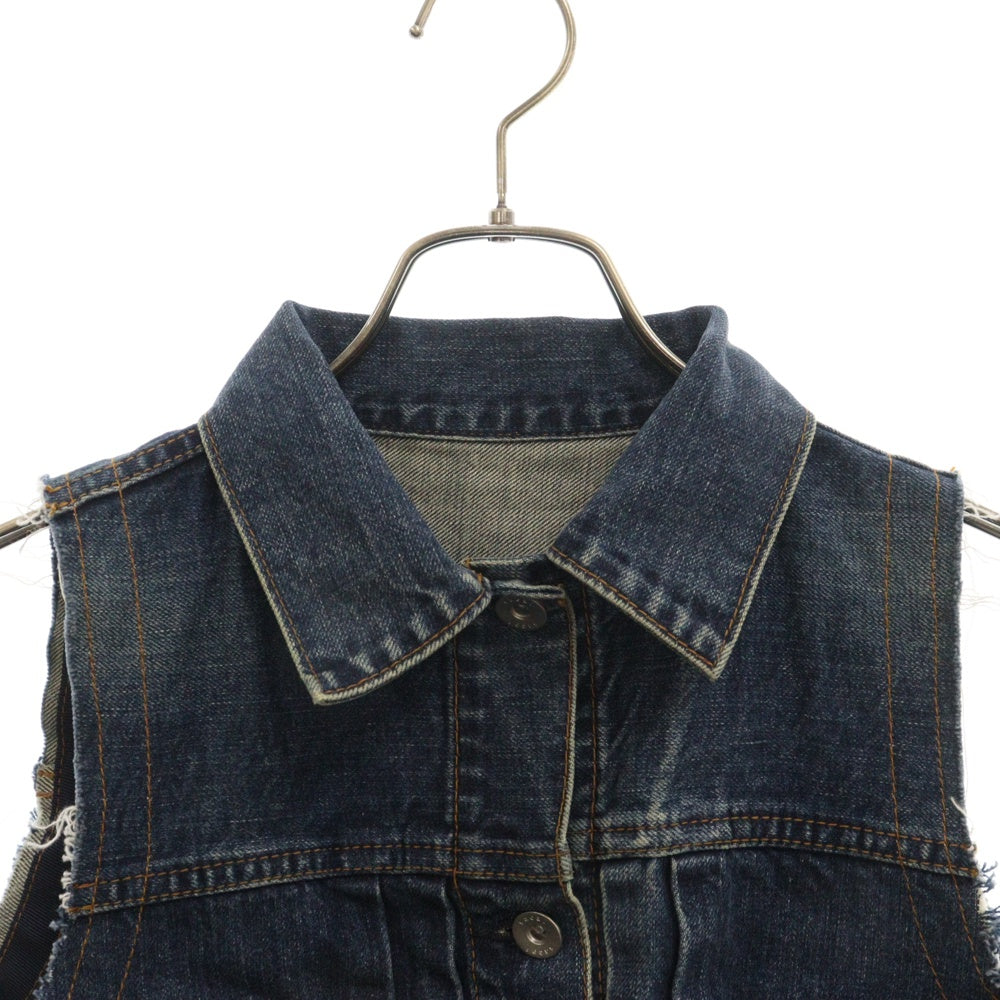 Sacai(サカイ) ショート丈デニムベストジャケット インディゴ 22-06110 レディース