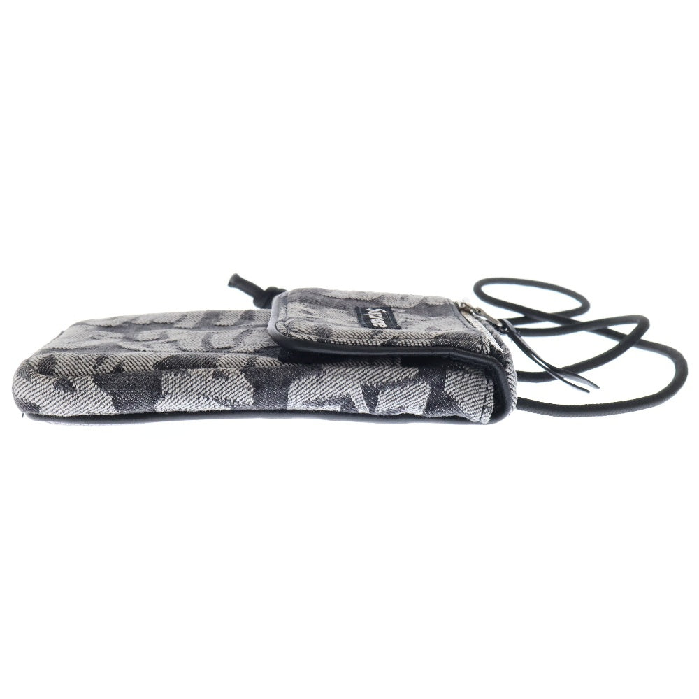 SUPREME(シュプリーム) 22SS Fat Tip Jacquard Denim Neck Pouch ファットチップジャガーデニムポーチ ショルダーバッグ ブラック