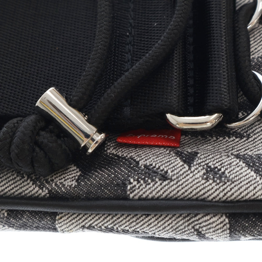 SUPREME(シュプリーム) 22SS Fat Tip Jacquard Denim Neck Pouch ファットチップジャガーデニムポーチ ショルダーバッグ ブラック
