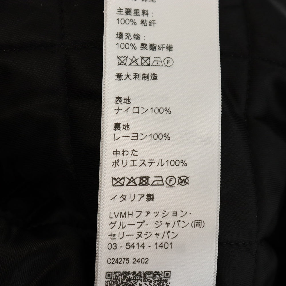 CELINE(セリーヌ) 24AW ルーズ ナイロンテディジャケット フロントロゴパッチ アウター ブラック 2W22C227R.38NO