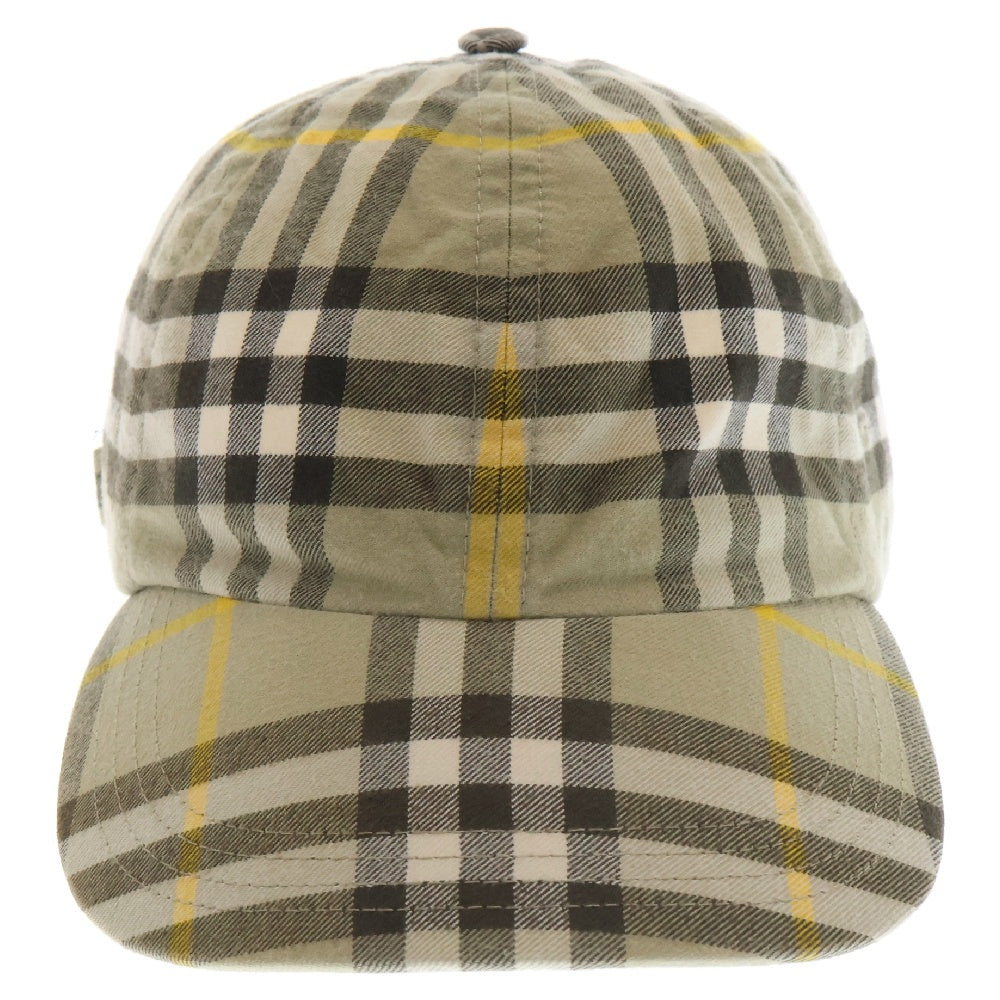 BURBERRY(バーバリー) ギンガムチェック ベースボールキャップ 6パネル ベージュ 8075635