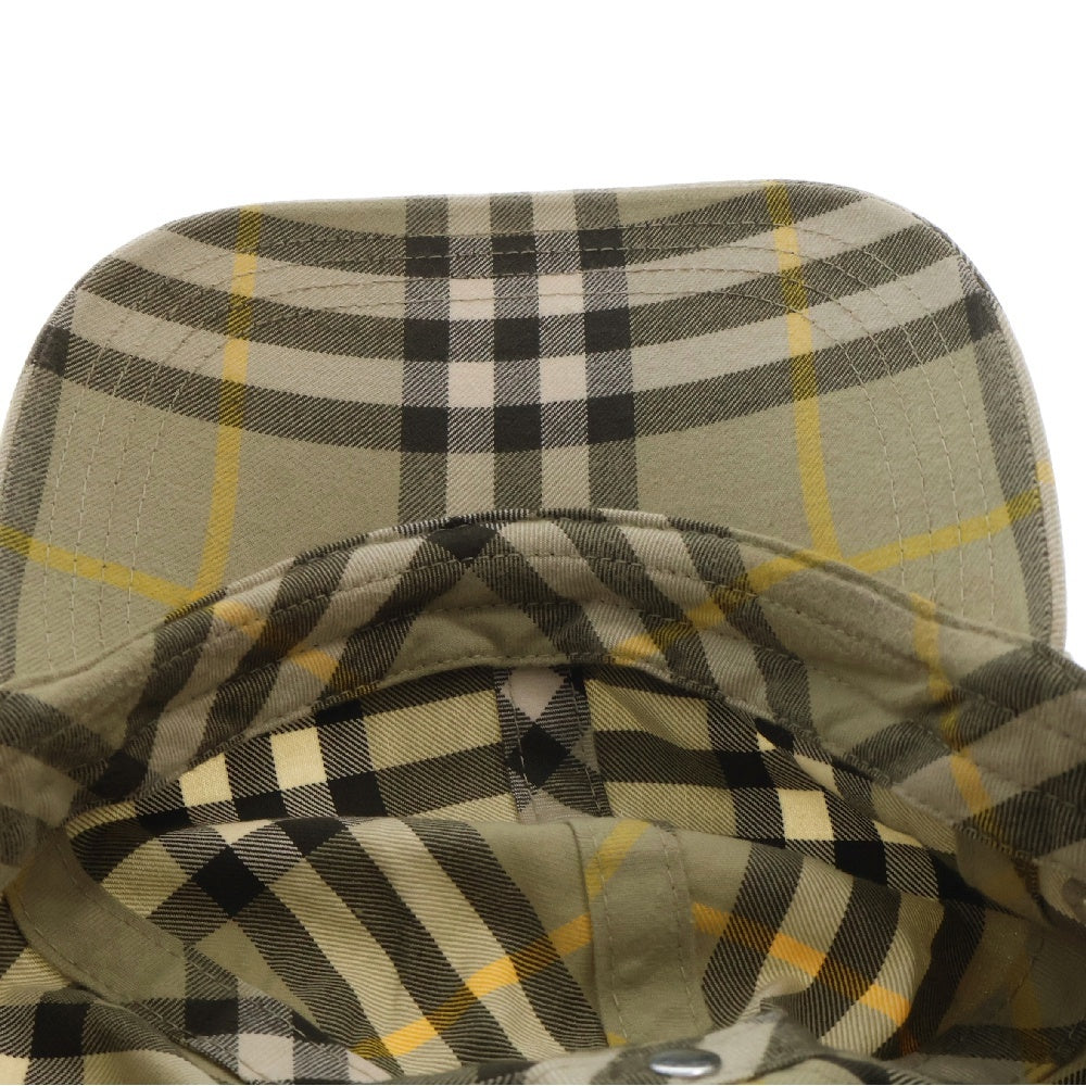 BURBERRY(バーバリー) ギンガムチェック ベースボールキャップ 6パネル ベージュ 8075635